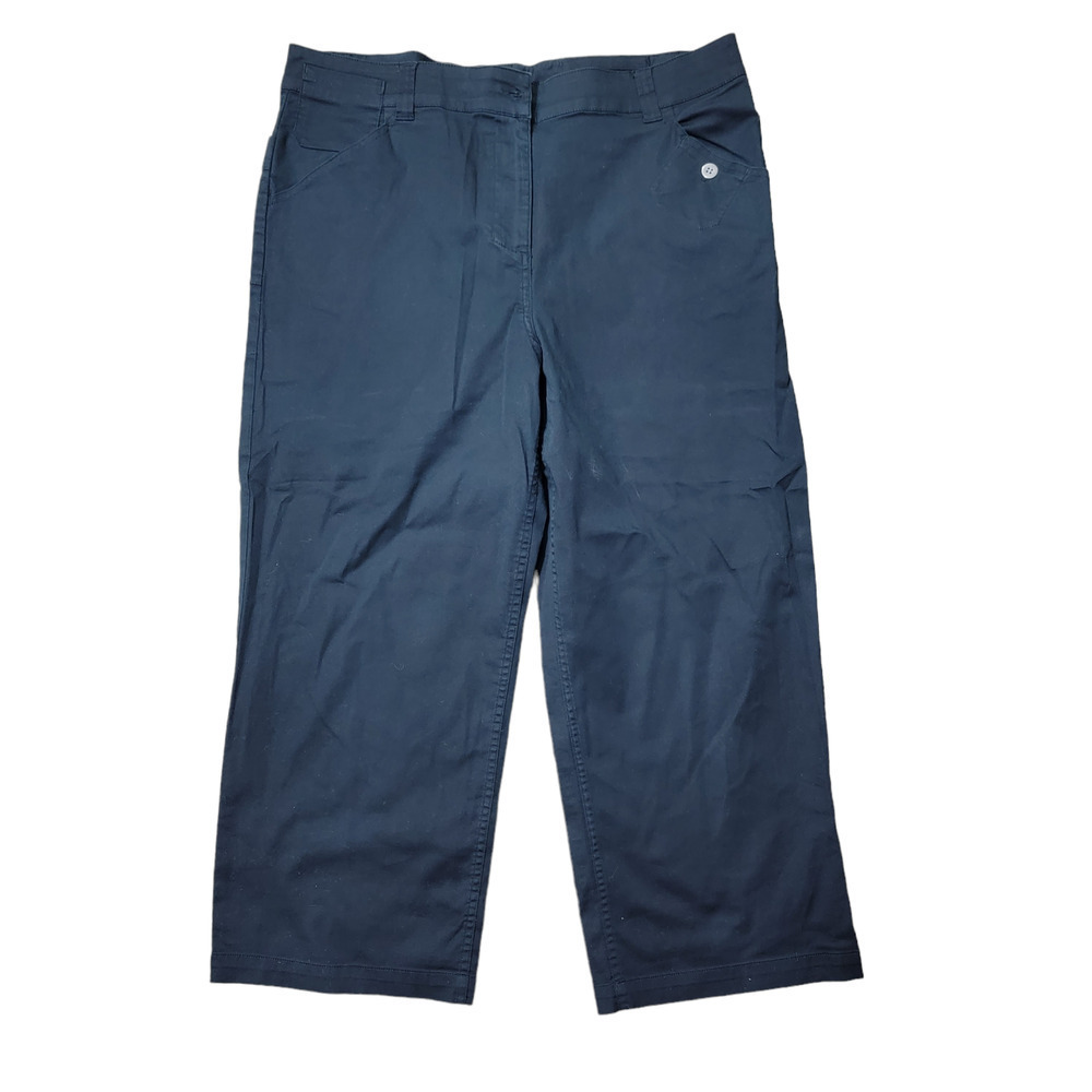 Chico's cargo capri pants black sz 2 / L - Picture 1 of 3
